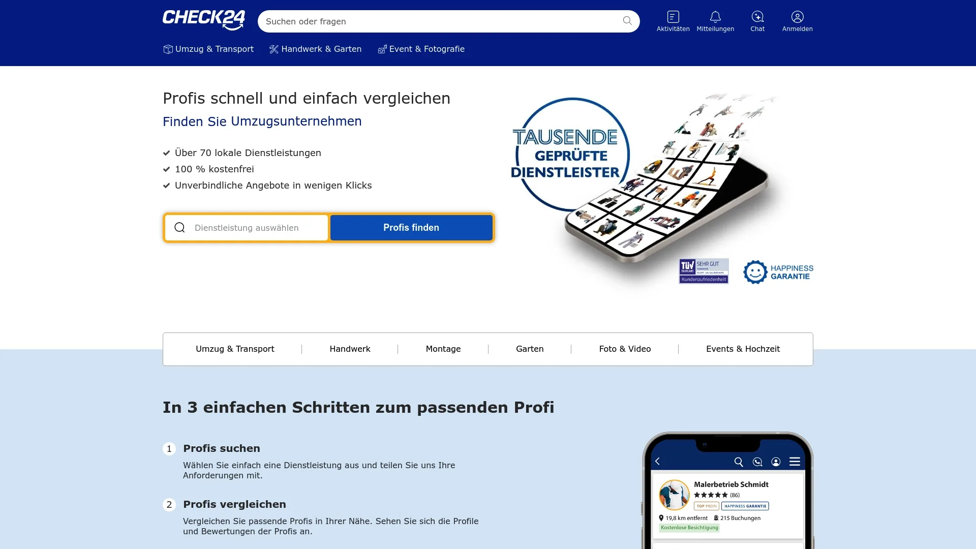 CHECK24 Profis Screenshot