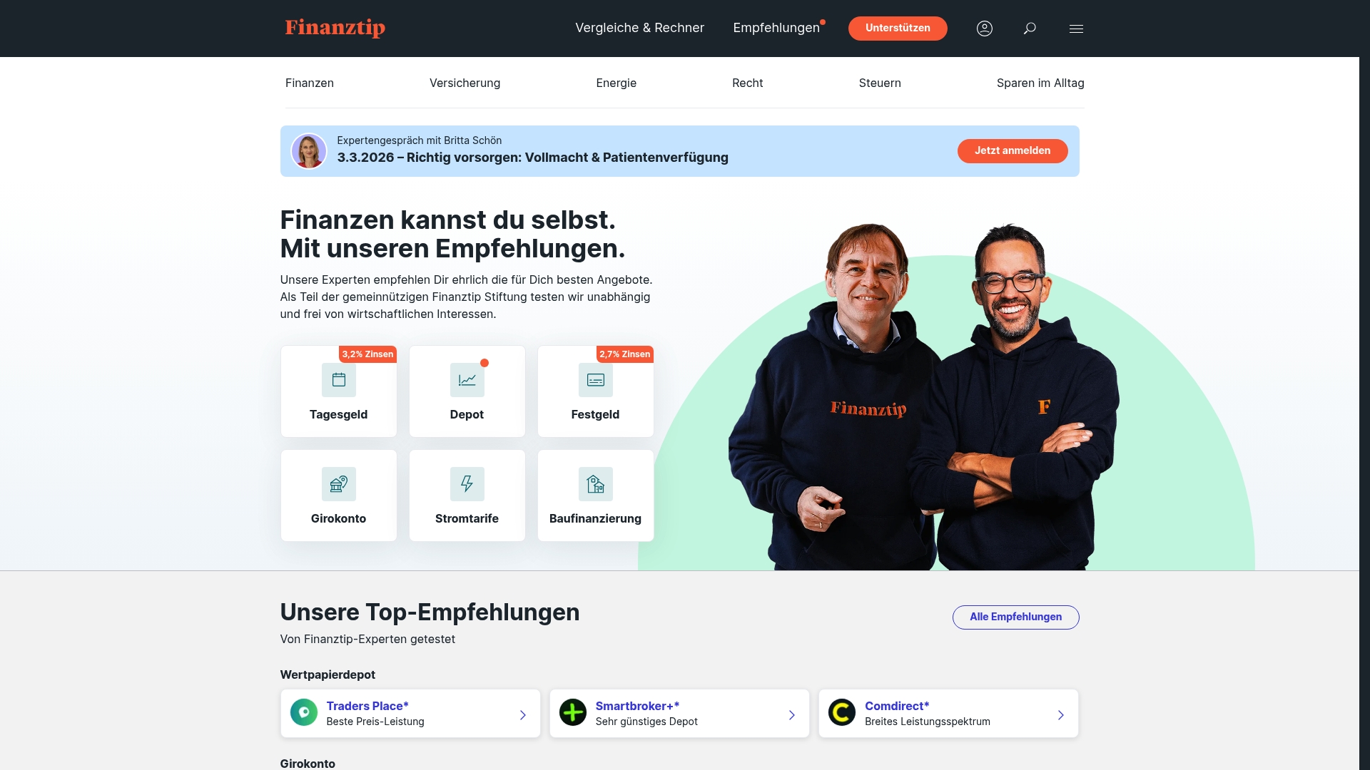 Finanztip Screenshot