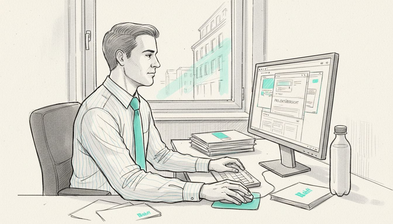 An employee checks various tariff options directly at their workplace