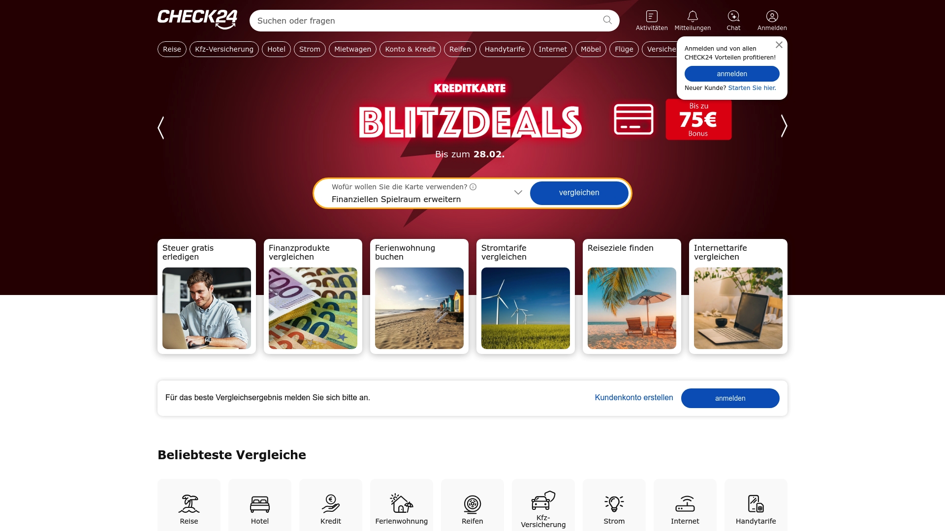 CHECK24 Ekran Goeruentuesue