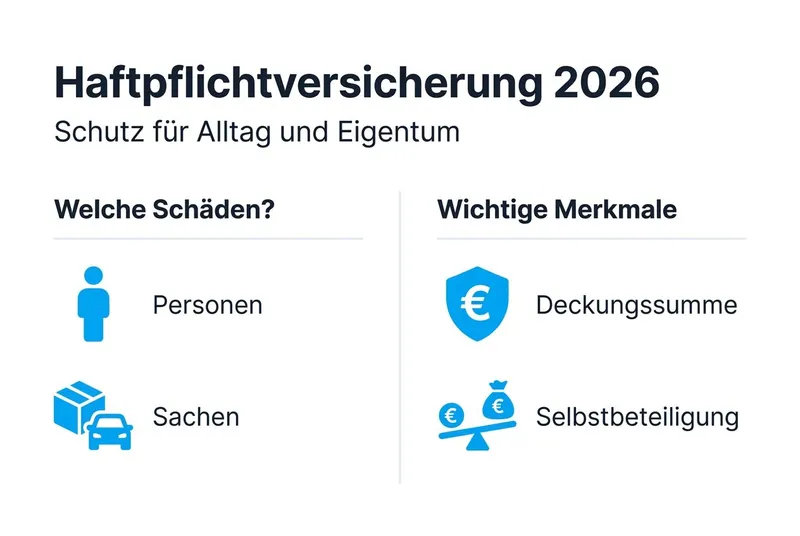 Haftpflichtversicherung 2026 - Die wichtigsten Fakten auf einen Blick (Infografik)