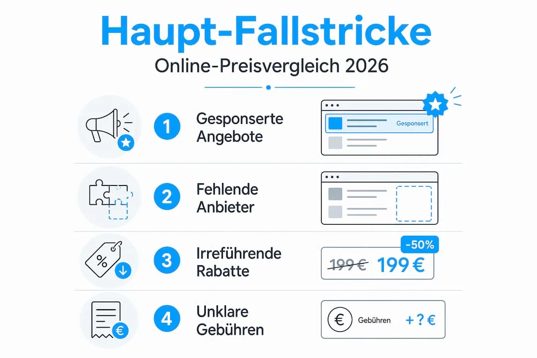 Infographic: the biggest pitfalls in online price comparison 2026