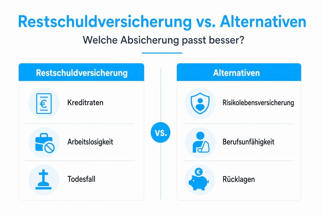 Infografik: Restschuldversicherung im Überblick und welche Alternativen es gibt
